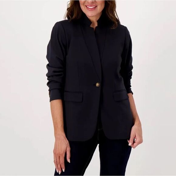 Studio Park x Jayne Brown Ponte Knit Notch Collar Blazer - Picture 2 of 5